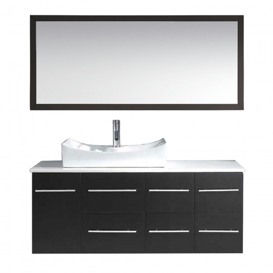 Ceanna 55" Bath Vanity in Espresso, Engineered Stone Top, Sink, MS-430-S-ES-001