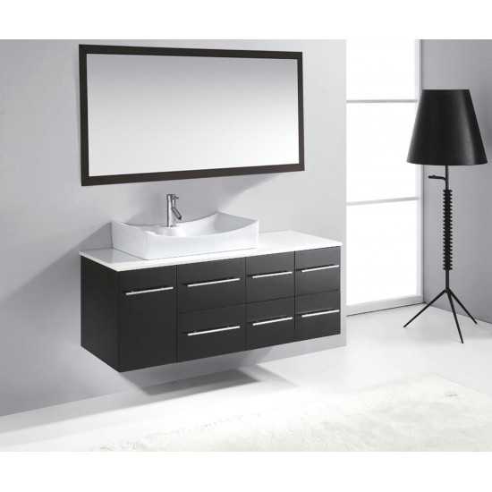 Ceanna 55" Bath Vanity in Espresso, Engineered Stone Top, Sink, MS-430-S-ES-001