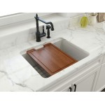 Sotto Dual-Mount Fireclay 24 in. Single Bowl Kitchen Sink in White