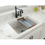 Sotto Dual-Mount Fireclay 24 in. Single Bowl Kitchen Sink in White