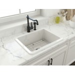 Sotto Dual-Mount Fireclay 24 in. Single Bowl Kitchen Sink in White