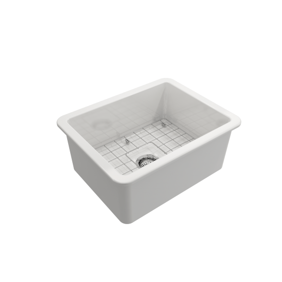 Sotto Dual-Mount Fireclay 24 in. Single Bowl Kitchen Sink in White