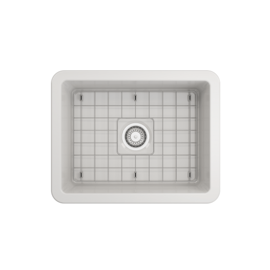 Sotto Dual-Mount Fireclay 24 in. Single Bowl Kitchen Sink in White
