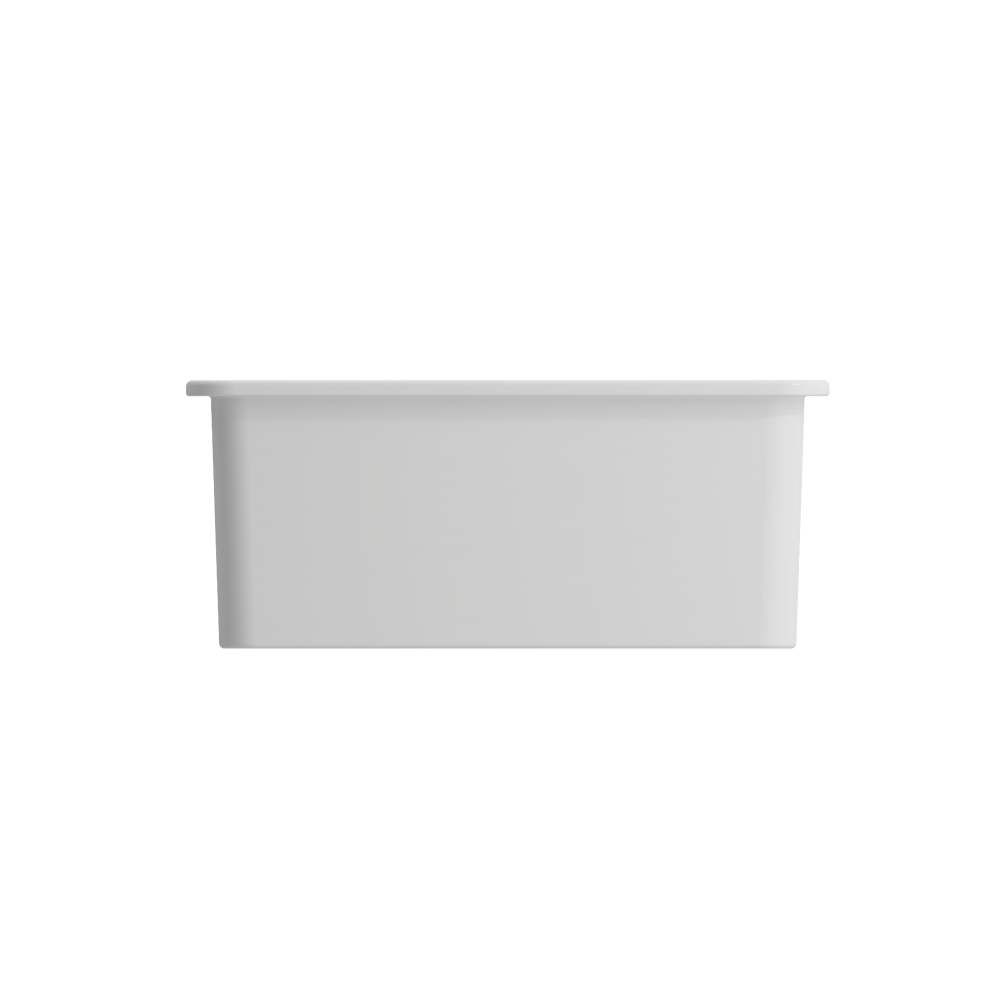 Sotto Dual-Mount Fireclay 24 in. Single Bowl Kitchen Sink in Matte White