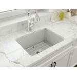 Sotto Dual-Mount Fireclay 24 in. Single Bowl Kitchen Sink in Matte White