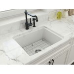 Sotto Dual-Mount Fireclay 24 in. Single Bowl Kitchen Sink in Matte White