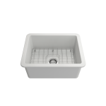 Sotto Dual-Mount Fireclay 24 in. Single Bowl Kitchen Sink in Matte White