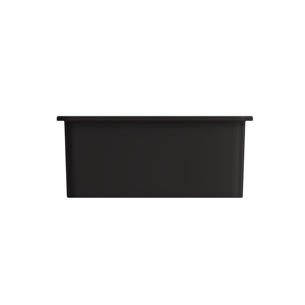 Sotto Dual-Mount Fireclay 24 in. Single Bowl Kitchen Sink in Matte Black