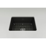 Sotto Dual-Mount Fireclay 24 in. Single Bowl Kitchen Sink in Matte Black
