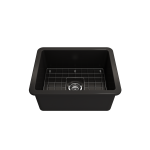 Sotto Dual-Mount Fireclay 24 in. Single Bowl Kitchen Sink in Matte Black