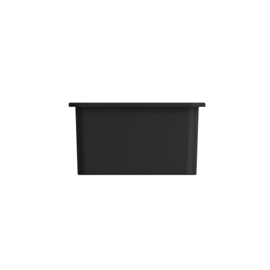 Sotto Dual-Mount Fireclay 24 in. Single Bowl Kitchen Sink in Matte Black