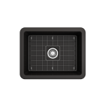 Sotto Dual-Mount Fireclay 24 in. Single Bowl Kitchen Sink in Matte Black