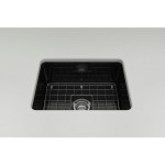 Sotto Dual-Mount Fireclay 24 in. Single Bowl Kitchen Sink in Black