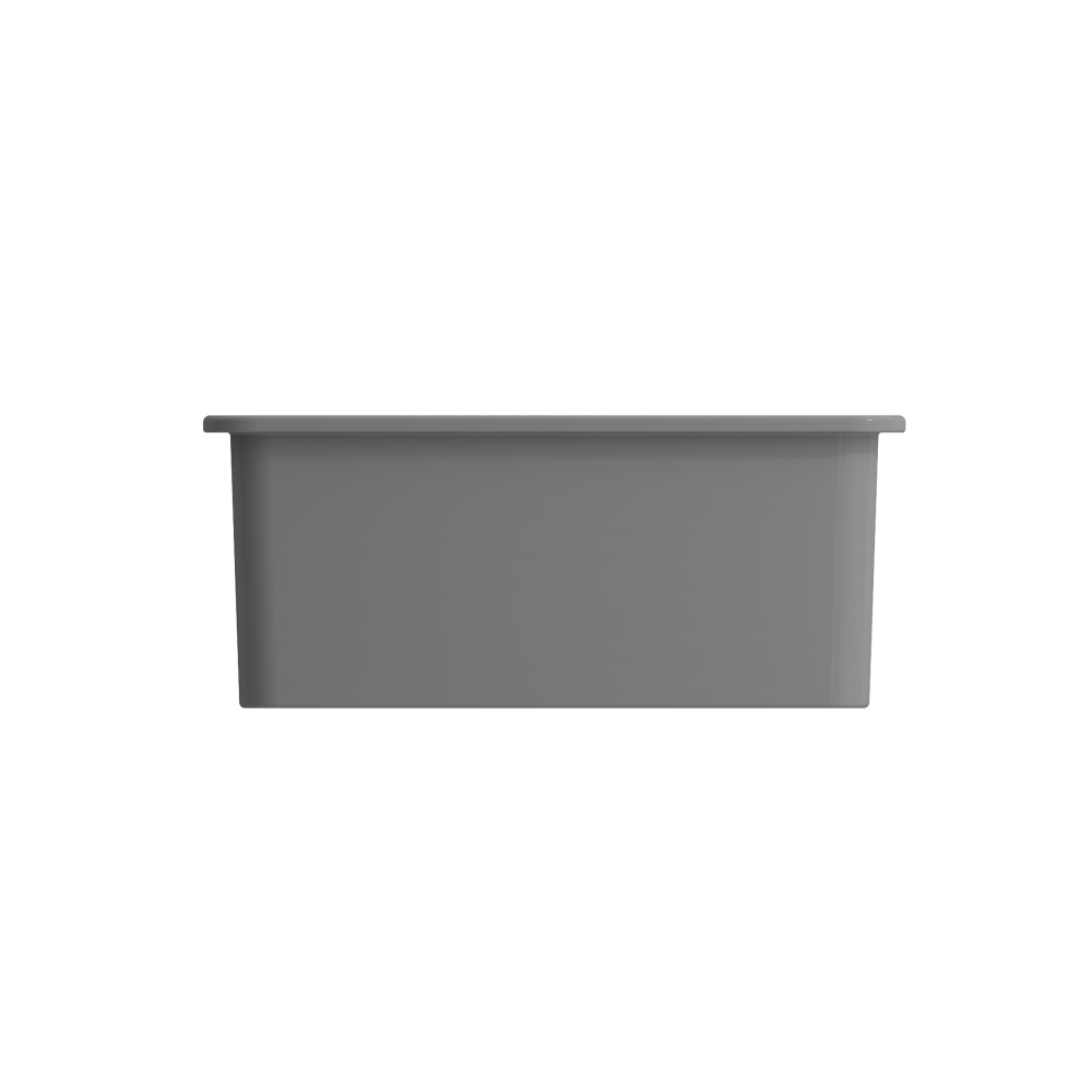 Sotto Dual-Mount Fireclay 24 in. Single Bowl Kitchen Sink in Matte Gray