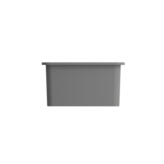 Sotto Dual-Mount Fireclay 24 in. Single Bowl Kitchen Sink in Matte Gray