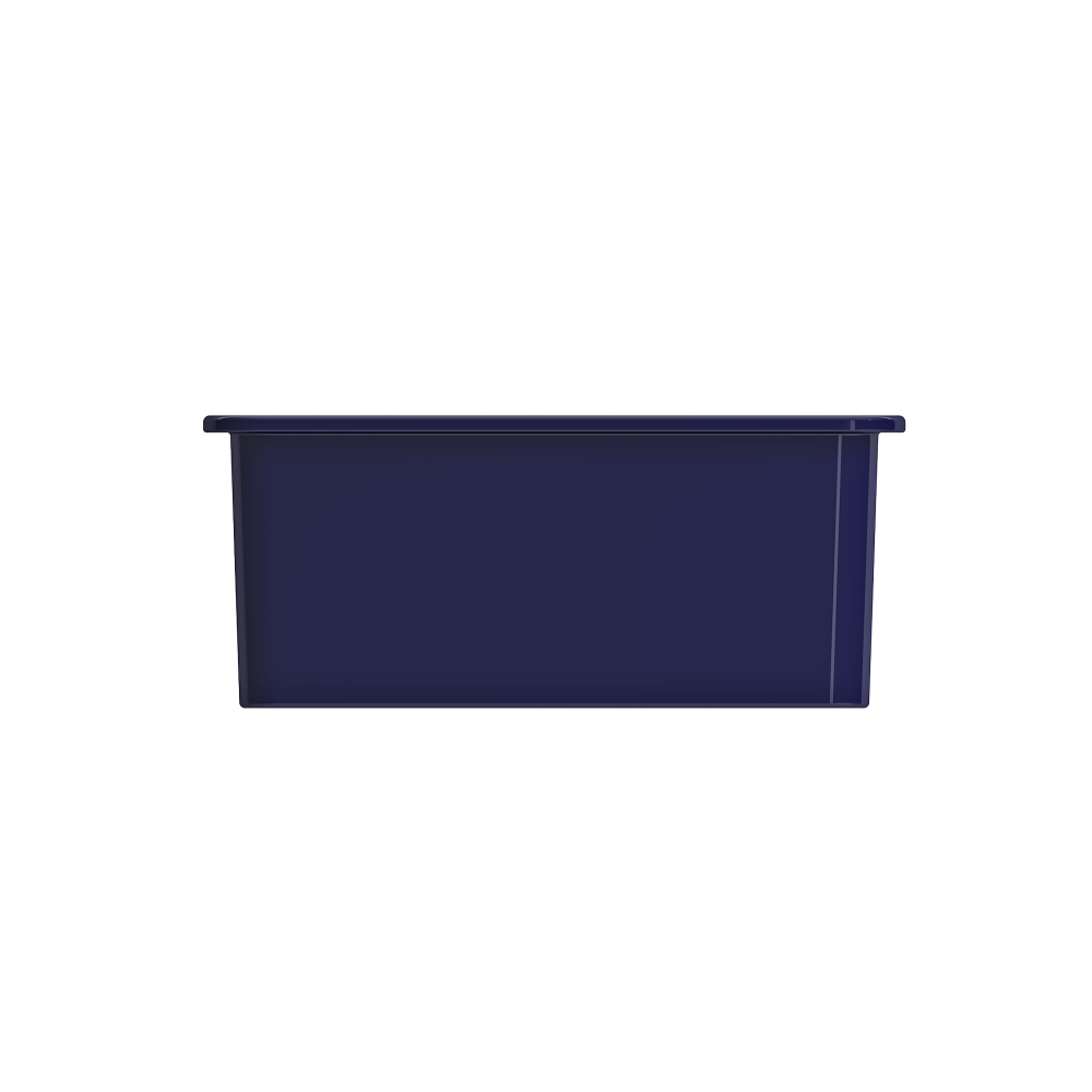 Sotto Dual-Mount Fireclay 24 in. Single Bowl Kitchen Sink in Sapphire Blue