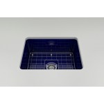 Sotto Dual-Mount Fireclay 24 in. Single Bowl Kitchen Sink in Sapphire Blue