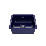 Sotto Dual-Mount Fireclay 24 in. Single Bowl Kitchen Sink in Sapphire Blue