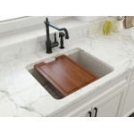 Sotto Dual-Mount Fireclay 24 in. Single Bowl Kitchen Sink in Biscuit