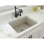 Sotto Dual-Mount Fireclay 24 in. Single Bowl Kitchen Sink in Biscuit