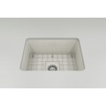 Sotto Dual-Mount Fireclay 24 in. Single Bowl Kitchen Sink in Biscuit