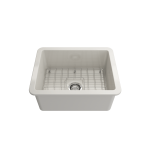 Sotto Dual-Mount Fireclay 24 in. Single Bowl Kitchen Sink in Biscuit