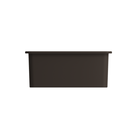 Sotto Dual-Mount Fireclay 24 in. Single Bowl Kitchen Sink in Matte Brown