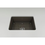 Sotto Dual-Mount Fireclay 24 in. Single Bowl Kitchen Sink in Matte Brown