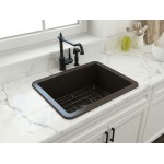 Sotto Dual-Mount Fireclay 24 in. Single Bowl Kitchen Sink in Matte Brown