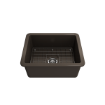 Sotto Dual-Mount Fireclay 24 in. Single Bowl Kitchen Sink in Matte Brown