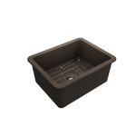 Sotto Dual-Mount Fireclay 24 in. Single Bowl Kitchen Sink in Matte Brown