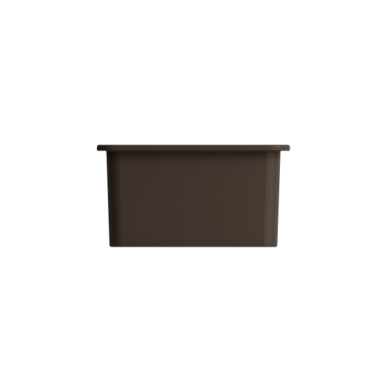 Sotto Dual-Mount Fireclay 24 in. Single Bowl Kitchen Sink in Matte Brown