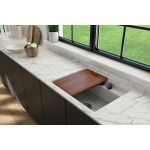 Baveno Uno Dual-Mount with Workstation Fireclay 27 in. in Matte White