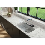 Baveno Uno Dual-Mount with Workstation Fireclay 27 in. in Matte White