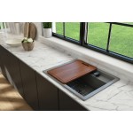 Baveno Uno Dual-Mount with Workstation Fireclay 27 in. in Matte Gray