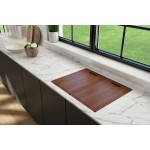 Baveno Uno Dual-Mount with Workstation Fireclay 27 in. in Matte Brown