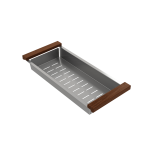 Deep Colander w/ Wooden Sapele Mahogany Handles for 1616, 1618 & 1633 sinks