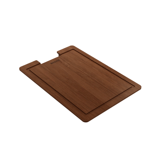 Wooden Cutting Board for Workstation Sinks w/ handle - Sapele Mahogany Wood