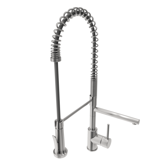 Maggiore 2.0 Dual-Spout Professional Kitchen Faucet in Stainless Steel