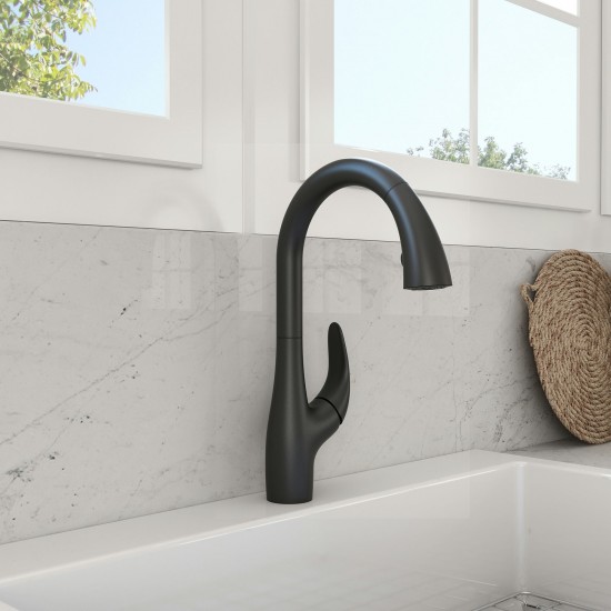 Pagano 2.0 Pull-Down Kitchen Faucet in Matte Black