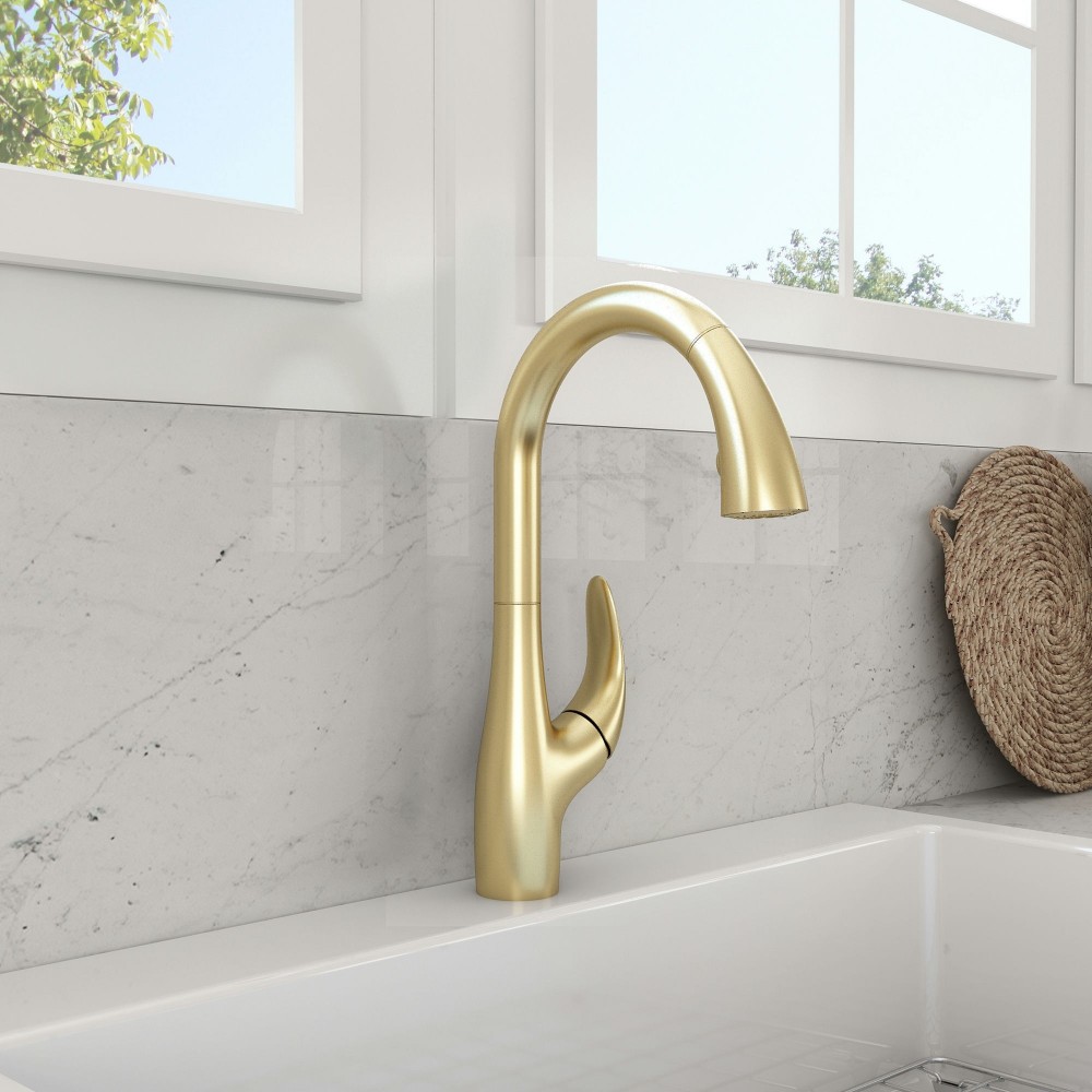 Pagano 2.0 Pull-Down Kitchen Faucet in Brushed Gold