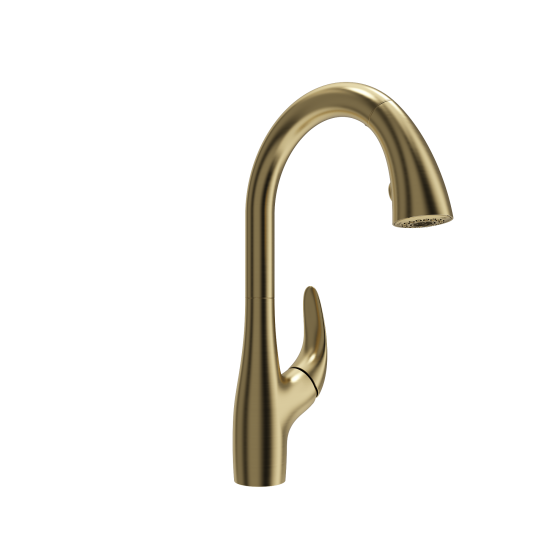 Pagano 2.0 Pull-Down Kitchen Faucet in Brushed Gold