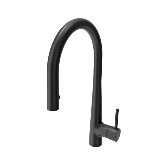 Lugano 2.0 Pull-Down Kitchen Faucet in Matte Black