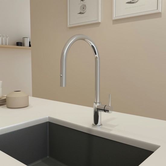 Baveno Duo Pull-Down Kitchen Faucet in Chrome