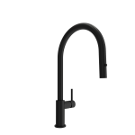 Baveno Duo Pull-Down Kitchen Faucet in Matte Black