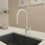 Baveno Duo Pull-Down Kitchen Faucet in Matte White