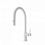 Baveno Duo Pull-Down Kitchen Faucet in Matte White