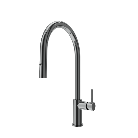 Baveno Duo Pull-Down Kitchen Faucet in Gun Metal