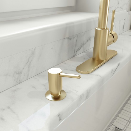 Tronto 2.0 Kitchen Soap Dispenser in Brushed Gold