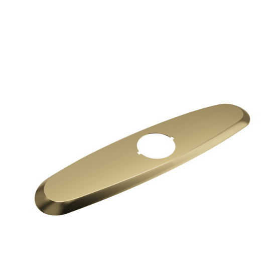 Traditional Kitchen Faucet Deck Plate Oval Brushed Gold